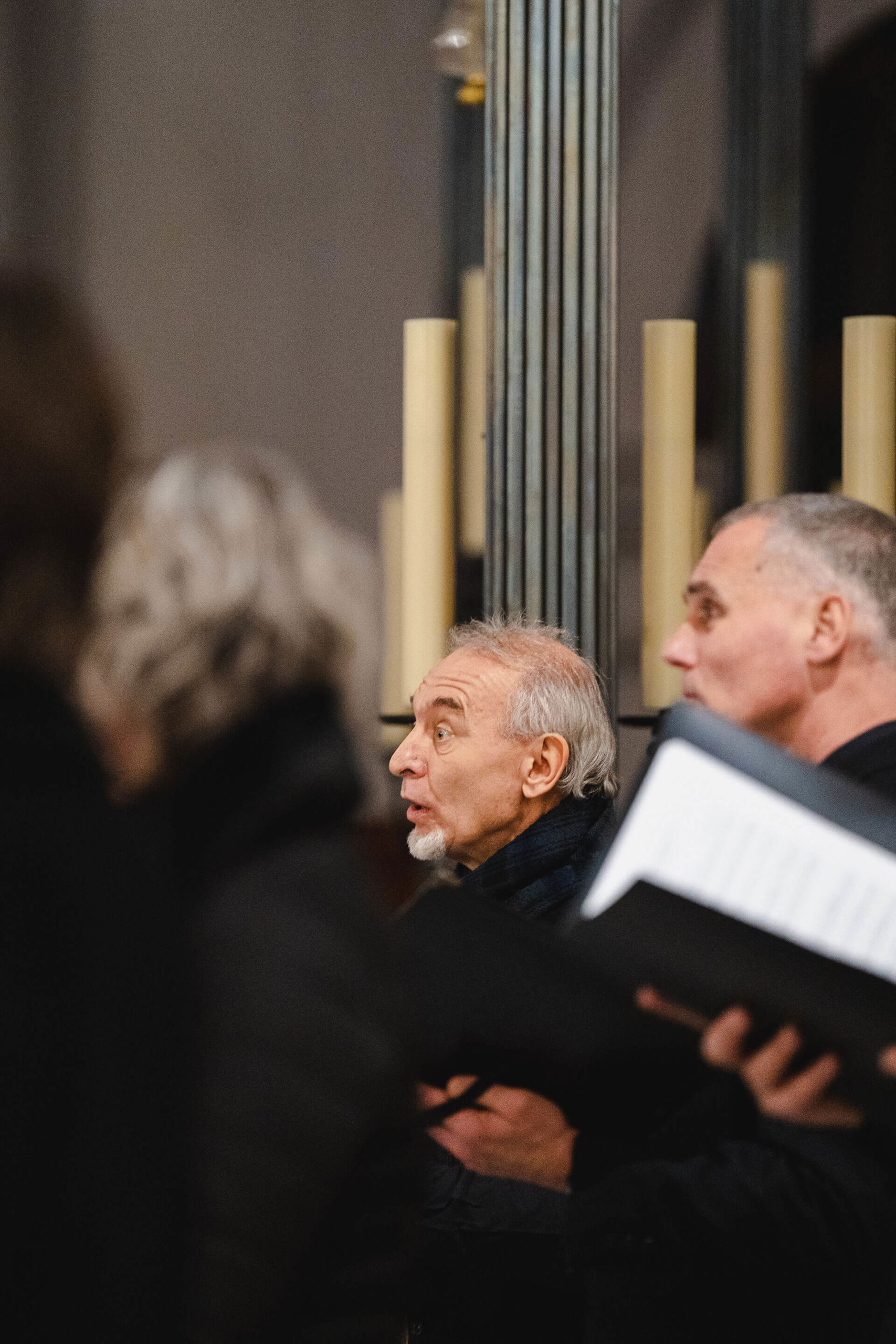 Singende Männer im Konzertfotografie Madrigalchor Würzburg